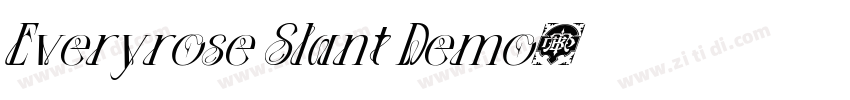 Everyrose Slant Demo字体转换
